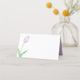 Cartão De Mesa Lavanda Tulip Solo Modern Purple Wedding Tent