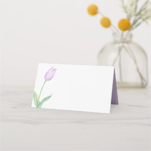 Cartão De Mesa Lavanda Tulip Solo Moderno Casamento Roxo