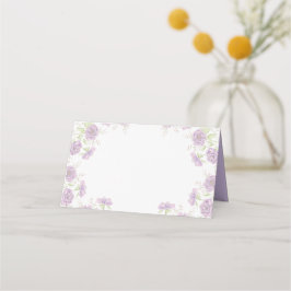 Cartão De Mesa Lavender Purple Rose Wedding