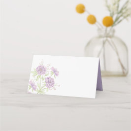 Cartão De Mesa Lavender Purple Rose Wedding