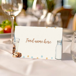 Cartão De Mesa Leite E Cookies Festa de aniversário