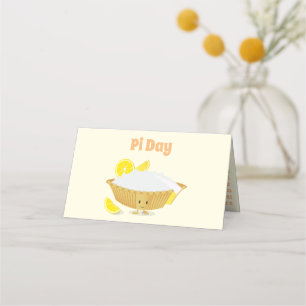 Cartão De Mesa Lemon Meringue Pie Holiday Pi Day