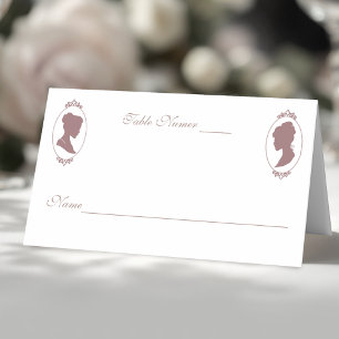 Cartão De Mesa Lésbicas Brides Regência Rosas Rosa