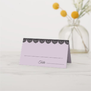 Cartão De Mesa Locação Preta no Casamento Personalizado de Lavand