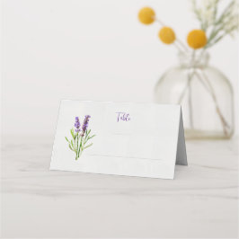Cartão De Mesa Local da Mesa de Aquarela lavanda