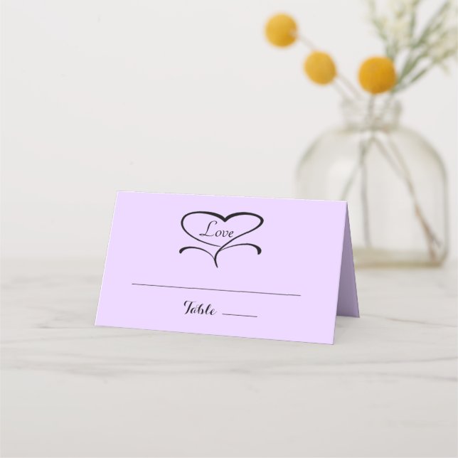 Cartão De Mesa Love Lavendar Folheto (Frente)
