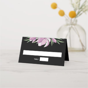 Cartão De Mesa Magnolias no Floral Negro