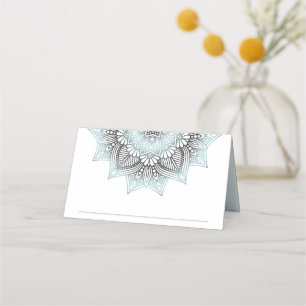 Cartão De Mesa Mandala Lace Wedding Lt. Blue ID968