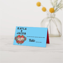 Cartão De Mesa Mãos no Casamento de Tatuagem Casamento