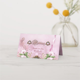 Cartão De Mesa Maravilhosa Callas Lily rosa
