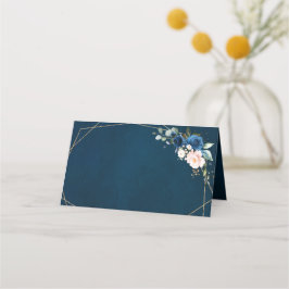 Cartão De Mesa Marinho Azul Cor-de-rosa Rosa Boho Casamento Geomé