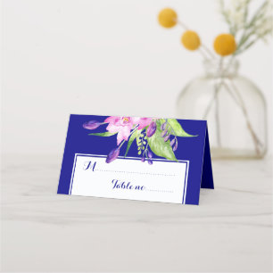 Cartão De Mesa Marinho roxo ameixa floral mesa de casamentos