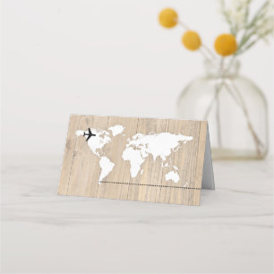 Cartão De Mesa Marque place Mariage Fond Bois