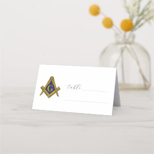 Cartão De Mesa Masonic Square e Compass Freemasonry