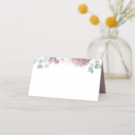Cartão De Mesa Mauve Flowers Elegante Casamento Romântico