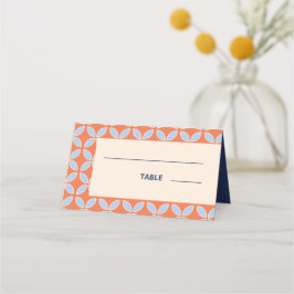 Cartão De Mesa Meio século Retro Wedding