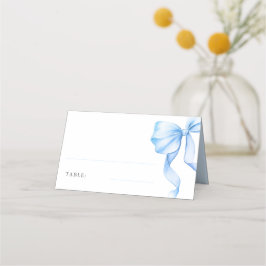 Cartão De Mesa Mesa Arco azul empoeirado Elegante