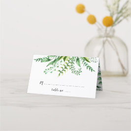 Cartão De Mesa Mesa de Casamento Botânico Elegante Watercolor