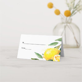 Cartão De Mesa Mesa de Casamento Chic Floral de Lemon Garden