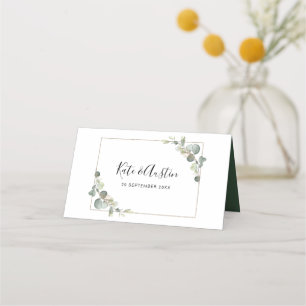 Cartão De Mesa Mesa de casamento de água verde