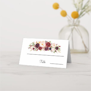 Cartão De Mesa Mesa de Casamento Floral Elegante