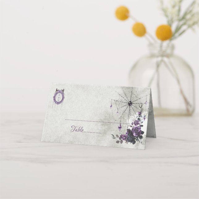 Cartão De Mesa Mesa de Casamento Gótica (Frente)