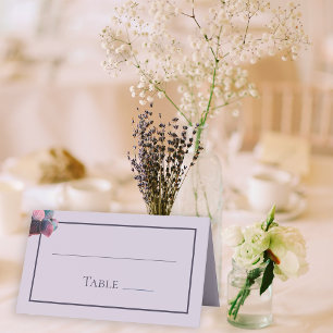 Cartão De Mesa Mesa de Casamento Hortênsia Roxo Lavanda Azul Dour