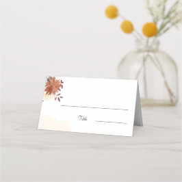 Cartão De Mesa Mesa de Casamento Personalizado Rustic Brown