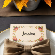 Mesa de Janto de Fall Leaves & Apples