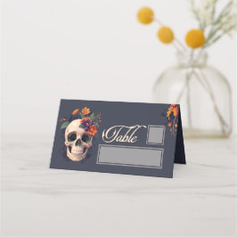 Cartão De Mesa Mesa floral gótica elegante e lugar nome