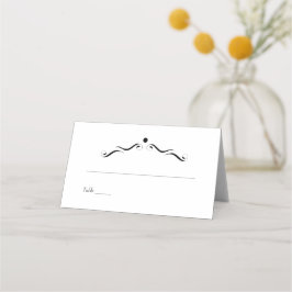 Cartão De Mesa Minimalista Branco