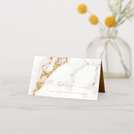 Cartão De Mesa Modern Marble Glitter Mesa Place Dourado ID816