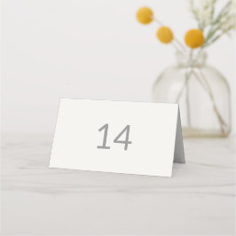 Cartão De Mesa Modern Minimal Intimate Wedding Table Number