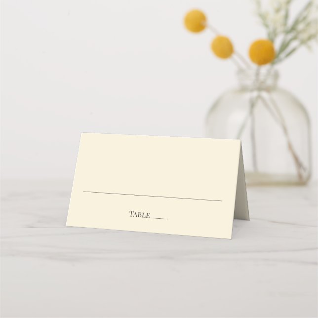 Cartão De Mesa Modern Minimal Wedding Place Cards (Frente)