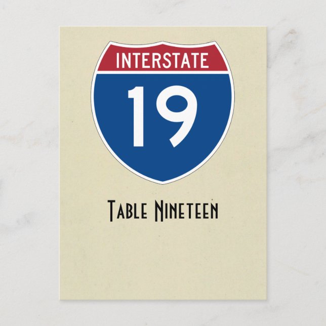 Cartão de mesa nº 19 (Frente)