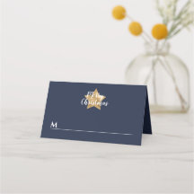 Natal Azul Marinho Dourado Estrela Festiva