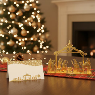 Cartão De Mesa Natal de Natividade
