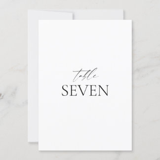 Cartão de Mesa Negra Negra Clássica Elegante