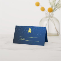 Noite estrelada de casamento chinês azul dupla fel