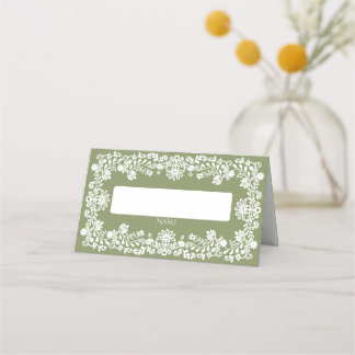 Cartão De Mesa Noiva verde sage Talavera mexicana casamento