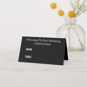 Cartão De Mesa Nome da Recepção de casamento de Fotografias do Ca