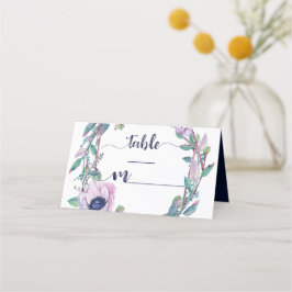 Cartão De Mesa Nome do assento do Boho Feather & Floral Table Num
