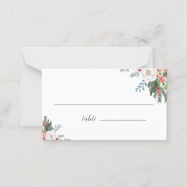 Cartão De Mesa Nome do Convidado de inverno de Natal