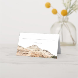 Cartão De Mesa Nome do Convidado do Parque Nacional do Watercolor