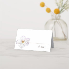 Cartão De Mesa Nome minimalístico do Primavera do Flor de Aquarel
