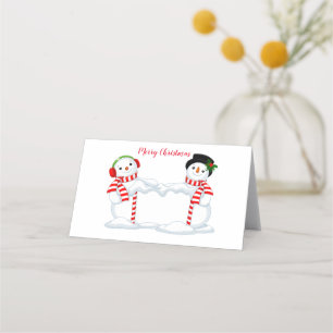 Cartão De Mesa Nome Place Card-Snowman