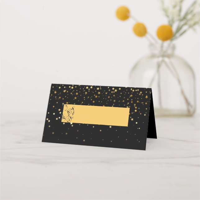 Cartão De Mesa Nome Place Card-Starry Night (Frente)