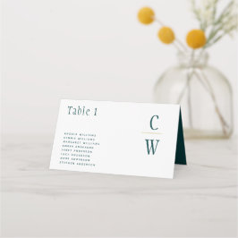 Cartão De Mesa Nomes de Números de Tabela de Casamento Dourado Ve