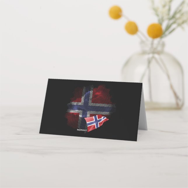 Cartão De Mesa Norway flag (Frente)
