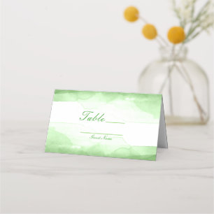 Cartão De Mesa Número da Mesa Água Limão Verde Brilhante em Aquar
